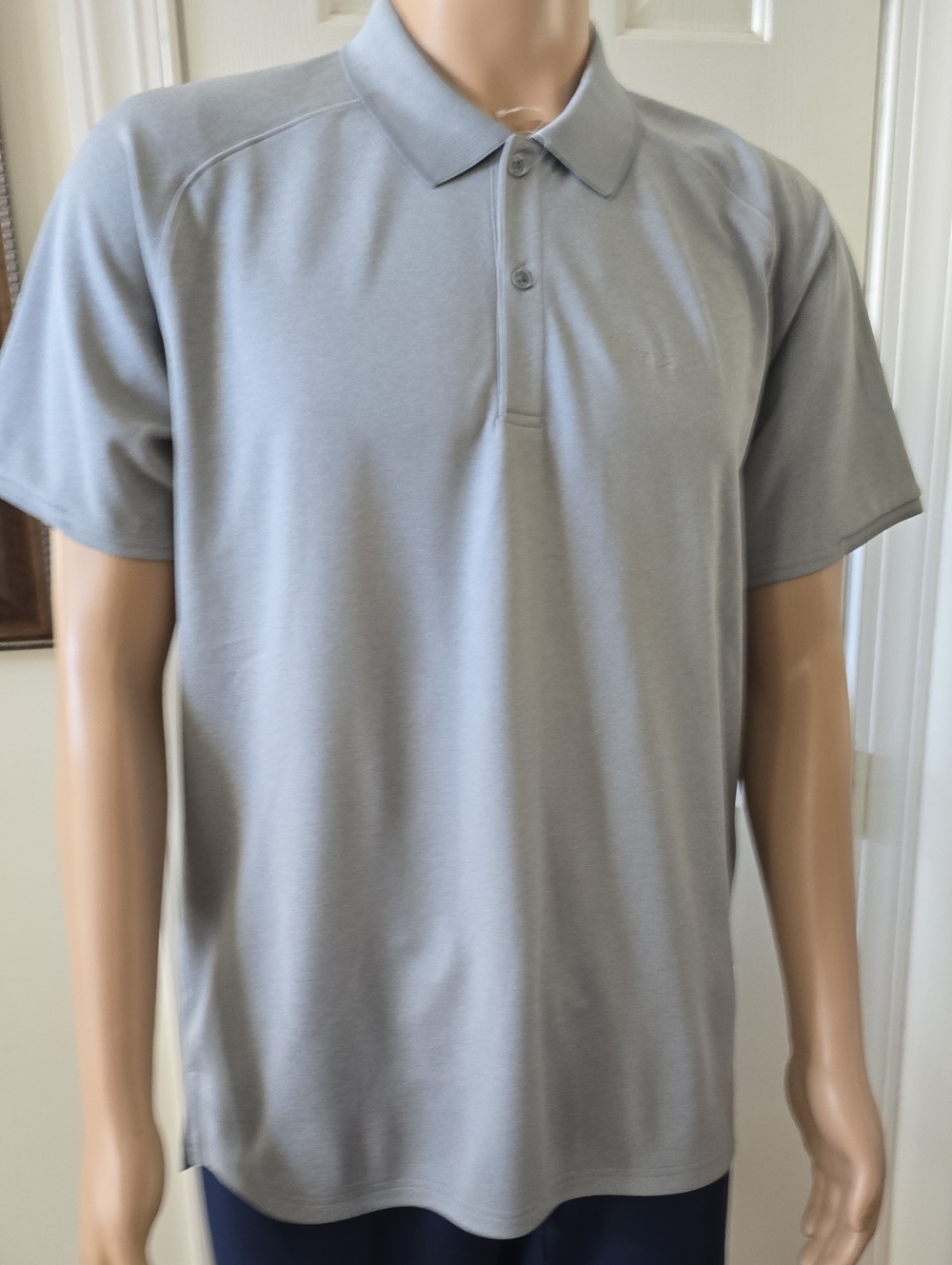 Eddie Bauer Signature Brand Men's Gray Short-Sleeves Polo Shirt Size Large